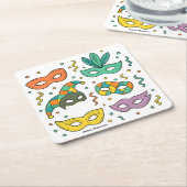 Flying Masks スクエアペーパーコースター (アングル)