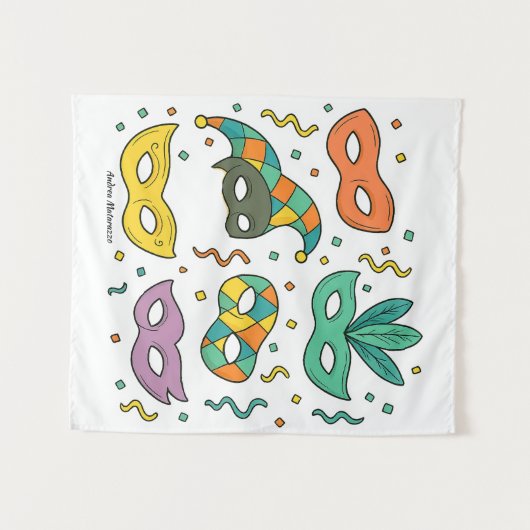 Flying Masks タペストリー (正面(横))