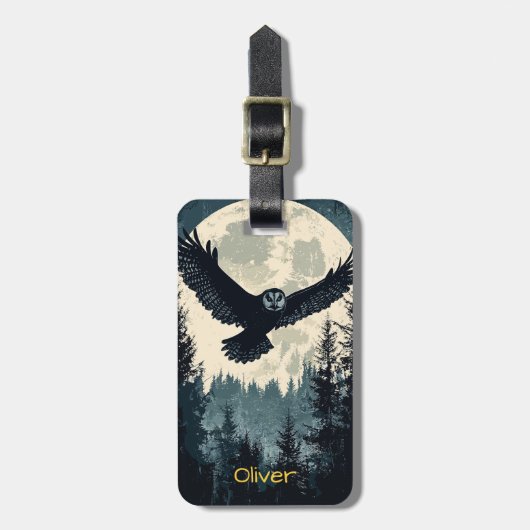 Flying Owl ラゲッジタグ (正面縦)