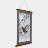 Flying Owl and Full Moon, Koson, Ukiyo-e 吊り下げ型タペストリー (傾斜あり)