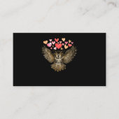 Flying Owl Love Bird Hearts 名刺 (正面)