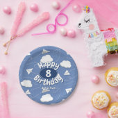 flying paper airplanes boy or girl birthday ペーパープレート (パーティー)