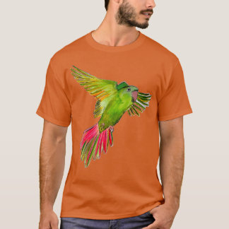 Flying Parrot Watercolor Painting Tシャツ