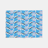 Flying Penguin  フリースブランケット (正面(横))