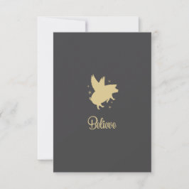 Flying Pig Believe Flat Note Card ノートカード