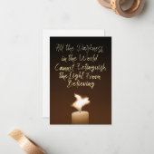 Flying Pig Candle Flame ノートカード (正面/裏面インサイチュ)