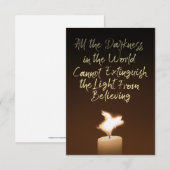 Flying Pig Candle Flame ノートカード (正面/裏面)