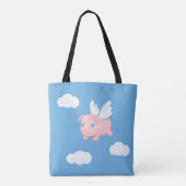 Flying Pig - Cute Piglet with Wings トートバッグ (裏面)