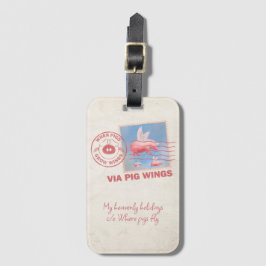 Flying Pig Postage Luggage Tag ラゲッジタグ