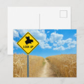 Flying Pig Sign Postcard ポストカード (正面/裏面)