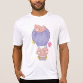 Flying Piggies in Hot Air Balloon Tシャツ (正面)