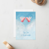 Flying Pigs Unbelievable Love Flat Note Card ノートカード (正面/裏面インサイチュ)
