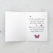 Flying pink butterflies for Mother ‘s Day カード (内部)