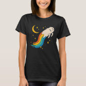 Flying Rainbow Cat Meme Cat Emo Soft Grunge EGirl Tシャツ (正面)