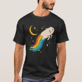 Flying Rainbow Cat Meme Cat Emo Soft Grunge EGirl Tシャツ (正面)