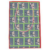 Flying Santa Christmas Gift Bag ミディアムペーパーバッグ (正面)