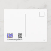 Flying Santa in Reindeer-Sled Birthday Postcard シーズンポストカード (裏面)