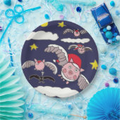 Flying Santa Pig  ペーパープレート (パーティー)