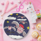 Flying Santa Pig  ペーパープレート (パーティー)