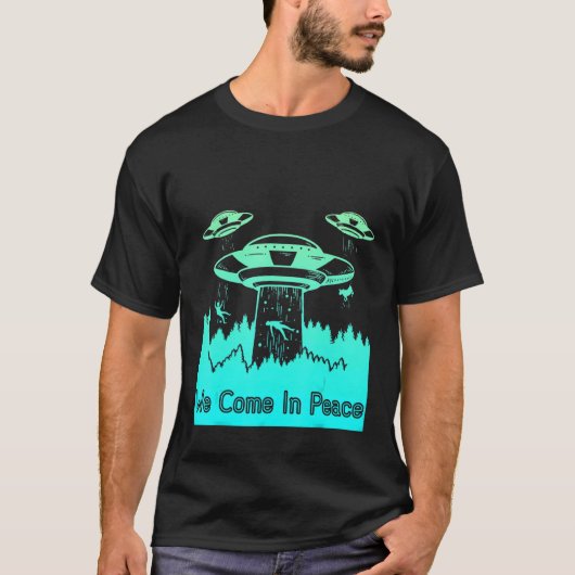 Flying Saucer UFO Astronauts are Aliens 9 Tシャツ (正面)