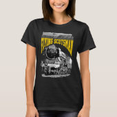Flying Scotsman 1923 LNER Train. Steam Locomotive. Tシャツ (正面)