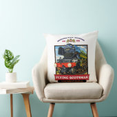 Flying Scotsman 4472 Steam Locomotive Retro Poster クッション (椅子)