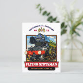 Flying Scotsman 4472 Steam Locomotive Retro Poster ポストカード (スタンド正面)