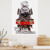 Flying Scotsman – Steam Locomotive Illustration ポスター (キッチン)