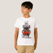 Flying Scotsman – Steam Locomotive Illustration Tシャツ (正面フル)