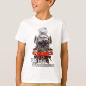 Flying Scotsman – Steam Locomotive Illustration Tシャツ (正面)
