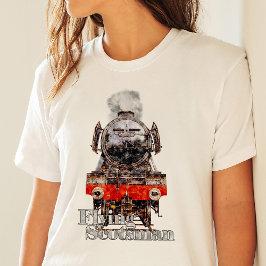 Flying Scotsman – Steam Locomotive Illustration Tシャツ