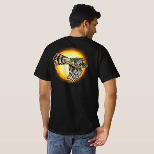 Flying Sharp-shinned Hawks Tシャツ (裏面フル)
