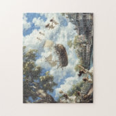 Flying Ship Whimsical Sky Voyage Adventur ジグソーパズル (縦)