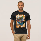 Flying skateboarder and graffiti tシャツ (正面フル)