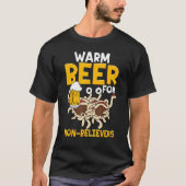 Flying Spaghetti Monster FSM Warm Beer For Non Bel Tシャツ (正面)