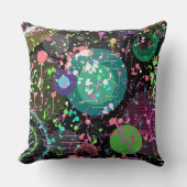 Flying Through Space: A Maximalist Abstract クッション (正面)