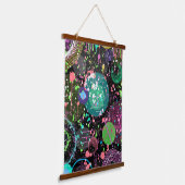 Flying Through Space: A Maximalist Abstract 吊り下げ型タペストリー (傾斜あり)