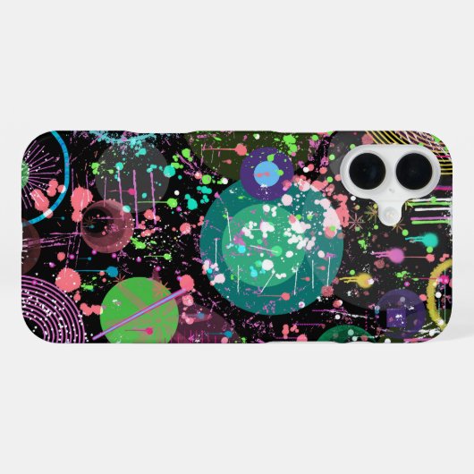 Flying Through Space: A Maximalist Abstract  iPhoneケース (裏面横)