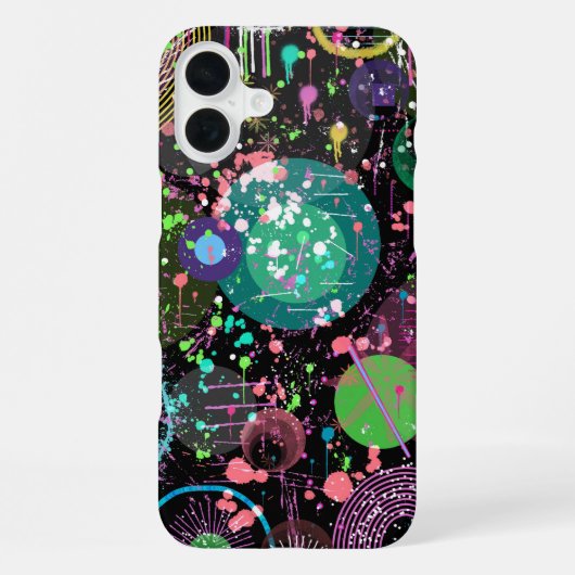 Flying Through Space: A Maximalist Abstract  iPhoneケース (裏面)