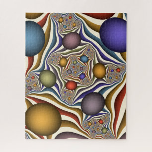 Flying Up, Colorful Modern Abstract Fractal Art ジグソーパズル