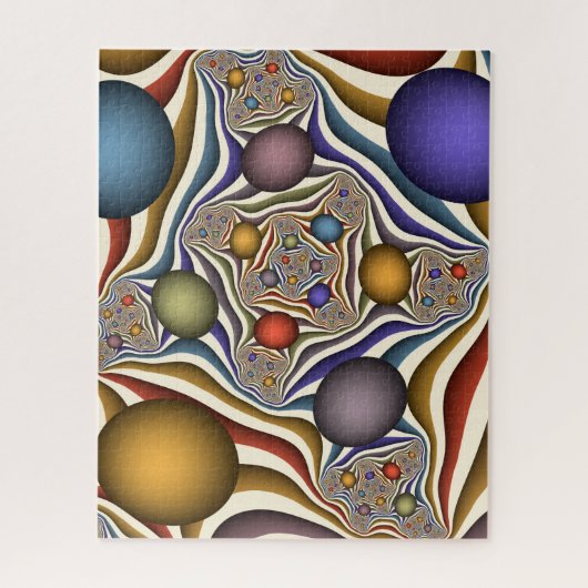 Flying Up, Colorful Modern Abstract Fractal Art ジグソーパズル (縦)