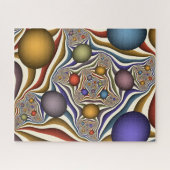 Flying Up, Colorful Modern Abstract Fractal Art ジグソーパズル (横)