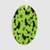 Flying witch among stars at Halloween night 3D  オーナメント (正面)