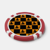Flying Witch Black & Orange Checkered Poker Chips ポーカーチップ (シングル)