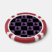 Flying Witch Black & Purple Checkered Poker Chips ポーカーチップ (シングル)