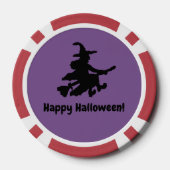 Flying Witch Black & Purple Checkered Poker Chips ポーカーチップ (裏面)
