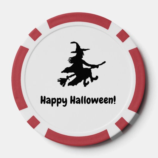 Flying Witch Black & White Checkered ポーカーチップ (裏面)