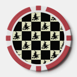 Flying Witch Black & Yellow Checkered Poker Chips ポーカーチップ
