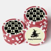Flying Witch Black & Yellow Checkered Poker Chips ポーカーチップ (積み重ね)