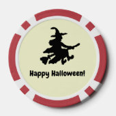 Flying Witch Black & Yellow Checkered Poker Chips ポーカーチップ (裏面)